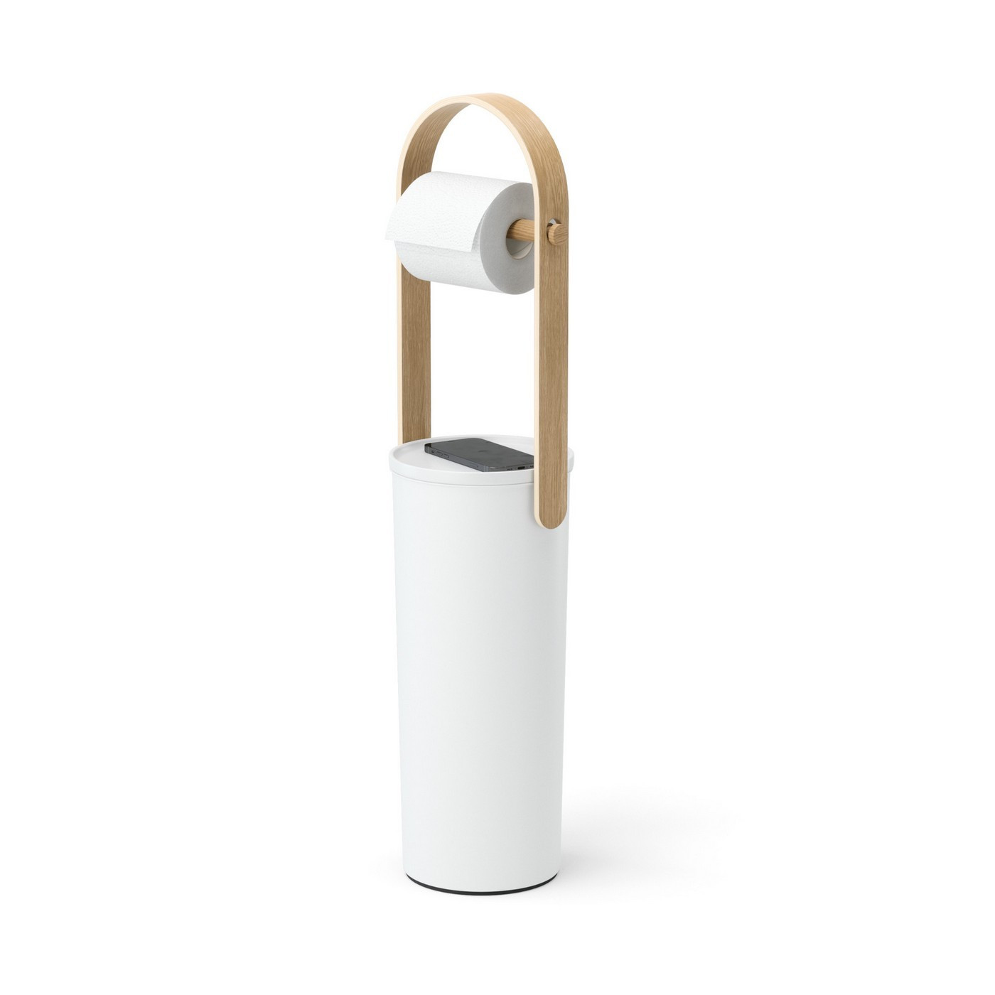 Stojan na toaletní papír Umbra BELLWOOD - bílý/přírodní