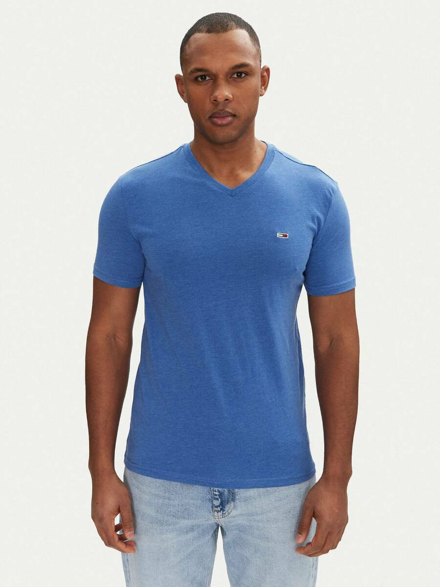 Tommy Jeans pánské modré tričko - L (C6E)