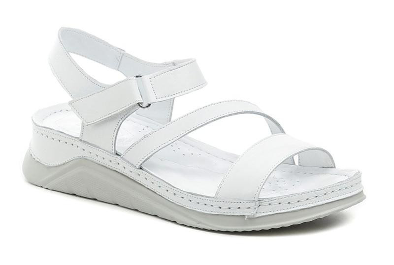 Wild 022056102B2 bílé dámské sandály na klínku