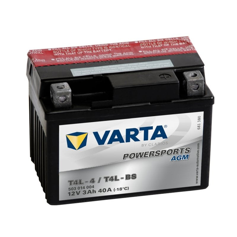 Motobaterie Varta Powersports AGM T4L-BS 12V 3Ah