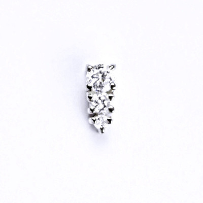 Přívěšek stříbrný s čirými zirkony