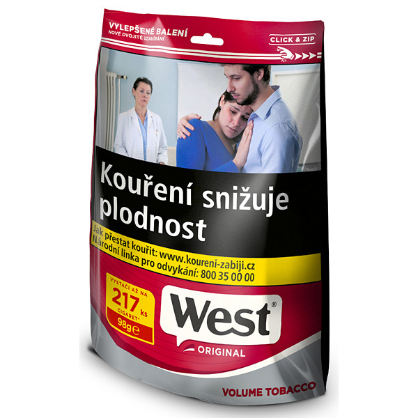 Tabák cigaretový West Red 98g