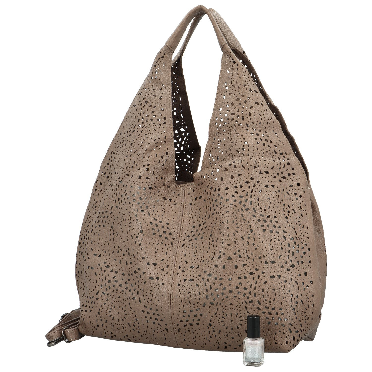 Módní koženková sada kabelek přes rameno a crossbody Saga, béžová