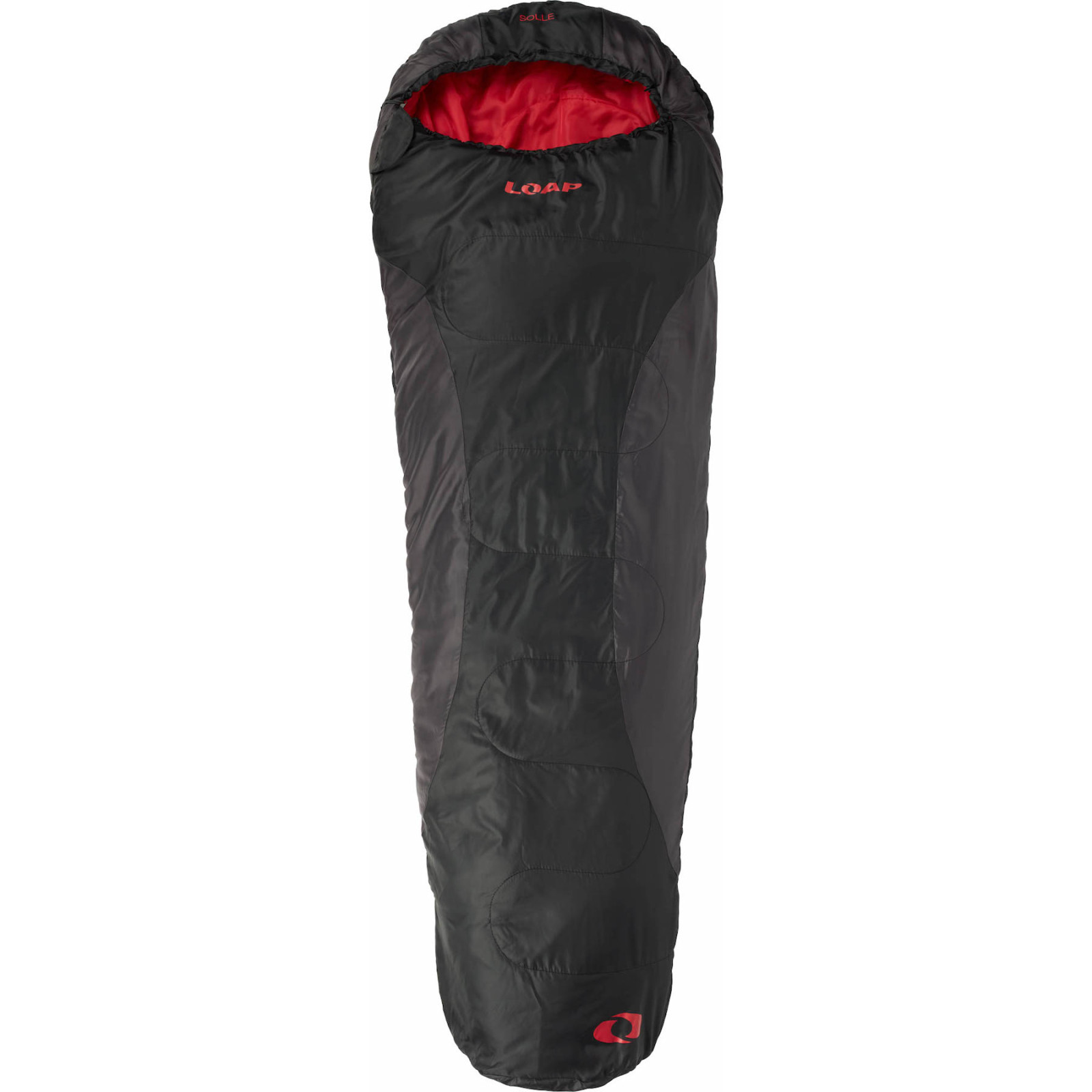 Třísezónní spacák Loap Solle Zip: Pravý / Barva: červená/černá