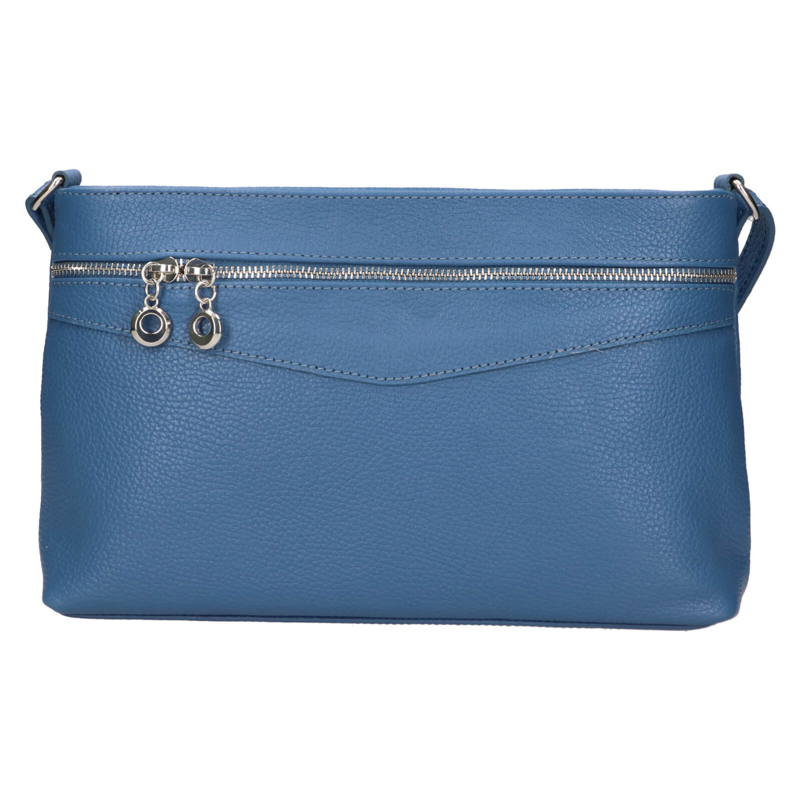 Dámská kožená crossbody kabelka Italia Benea - modrá