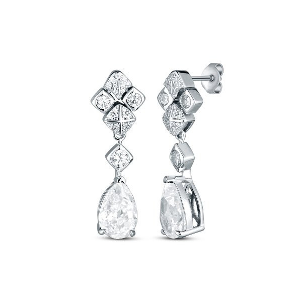 Náušnice se syntetickými kameny 136-391-B02641 11.10g