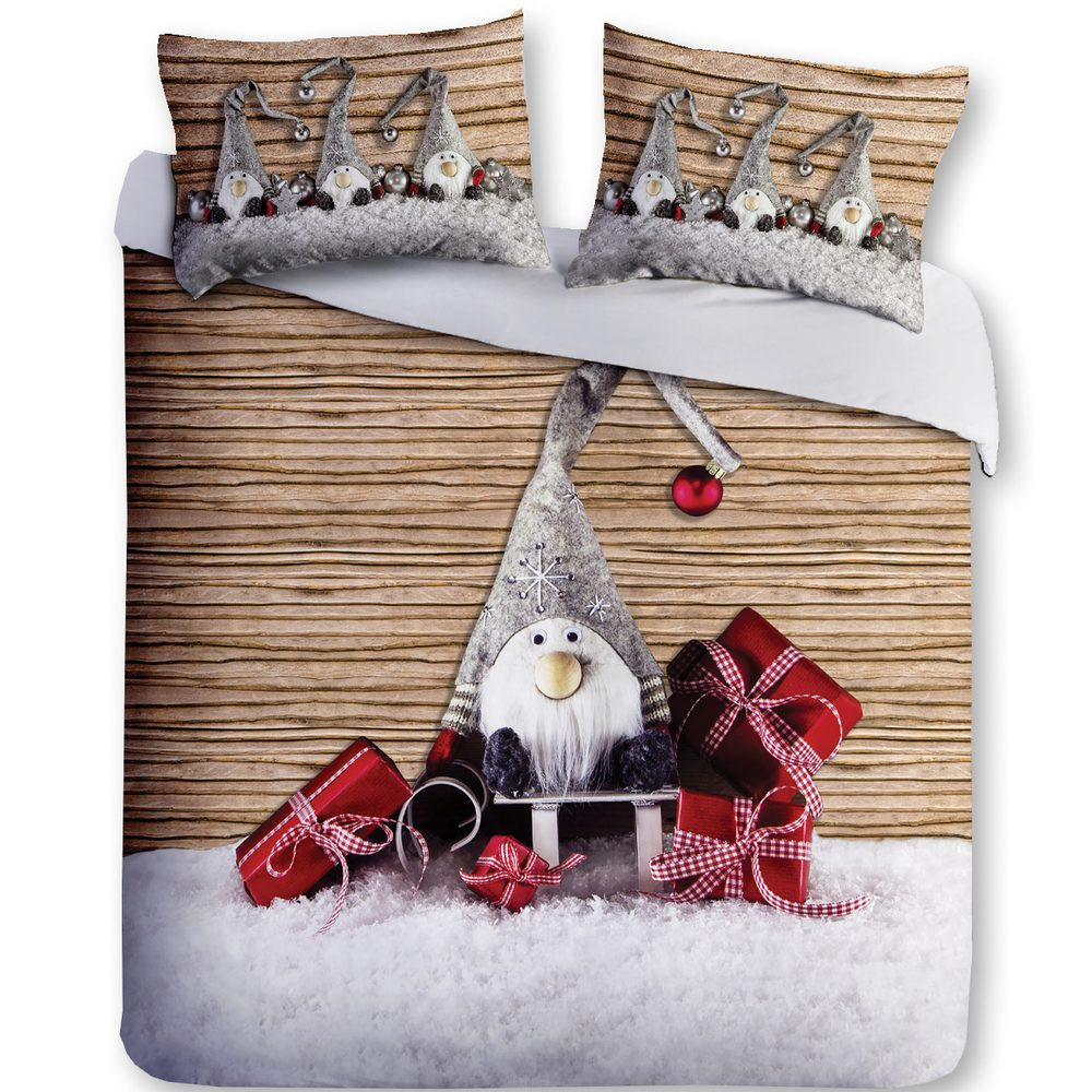 Gipetex Natural Dream 3D italské povlečení 100% bavlna GNOMO Skřítek - 140x200 / 70x90cm