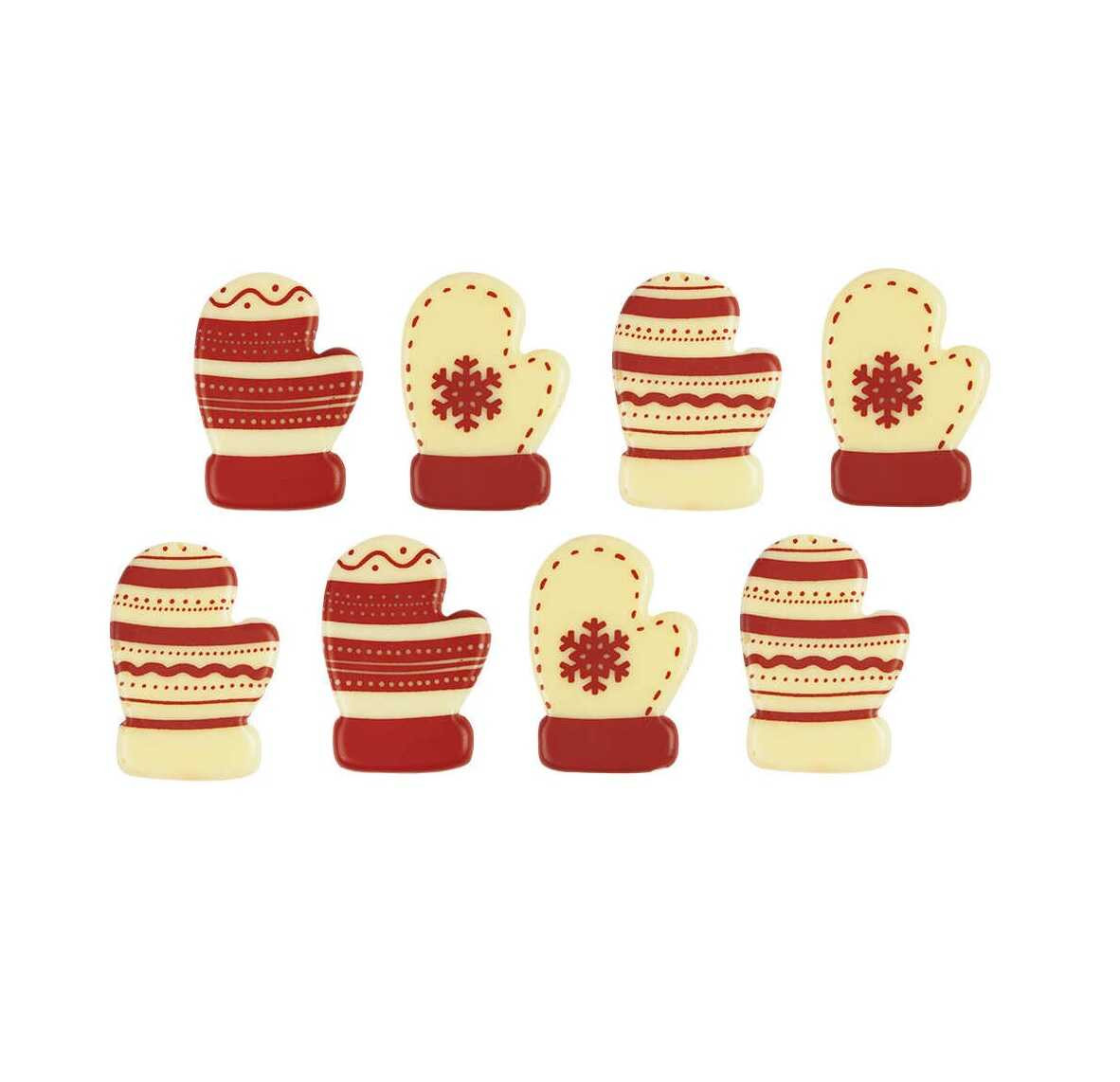 Čokoládová dekorace Rukavice 8ks