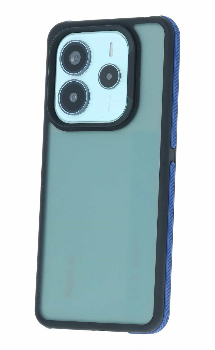 Kryt TopQ Xiaomi Redmi Note 14 5G tmavý s modrým okrajem 135278
