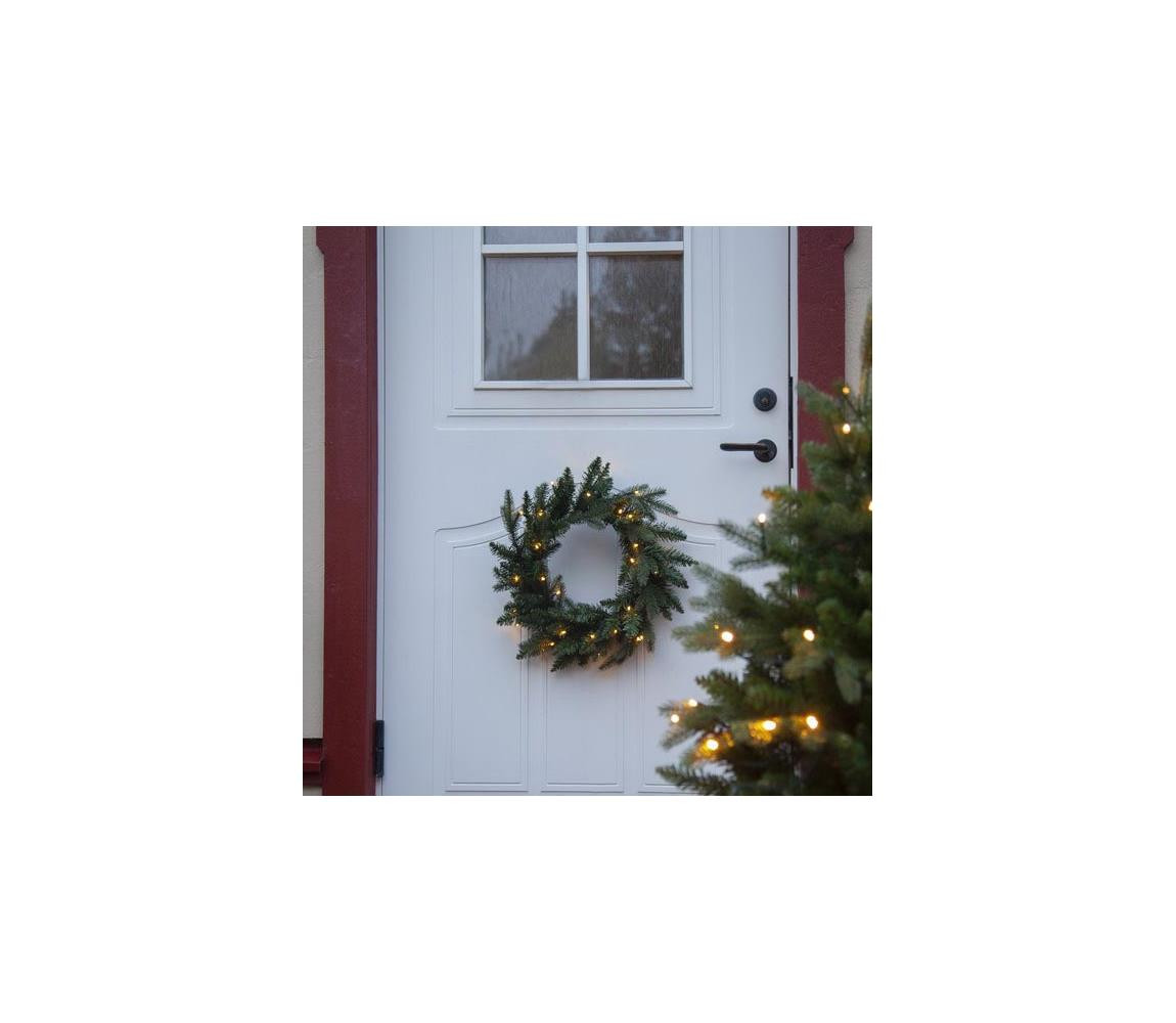 Eglo Eglo 410948-LED Venkovní vánoční věnec se senzorem BYSKE 30xLED/0,064W/3xAA IP44