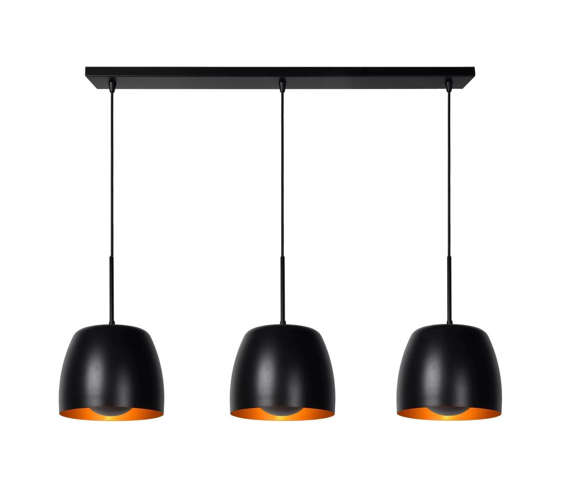 Lucide Lucide 30488/03/30 - Lustr na lanku NOLAN 3xE27/40W/230V černá