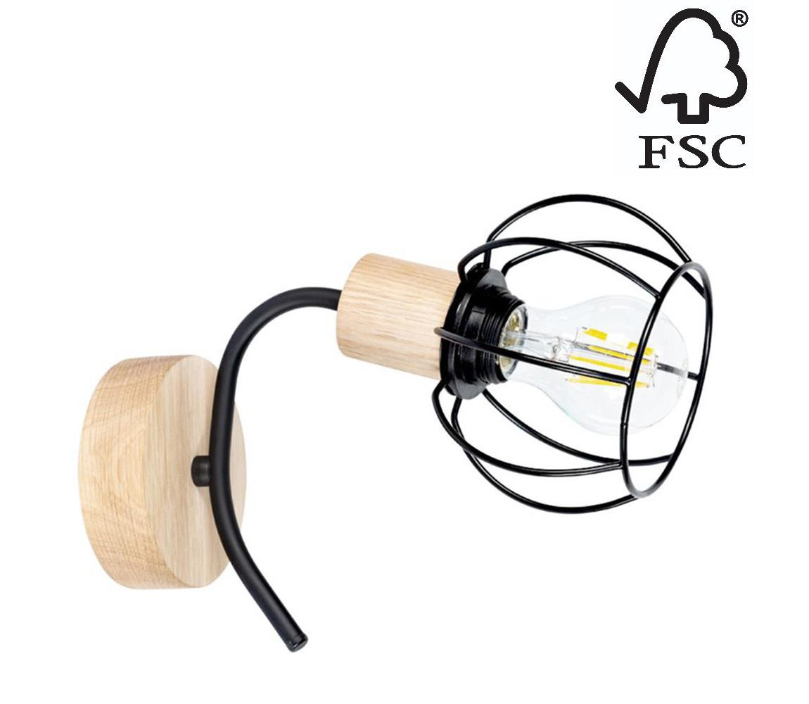 8224174 - Nástěnné svítidlo VIVIANE 1xE27/60W/230V dub