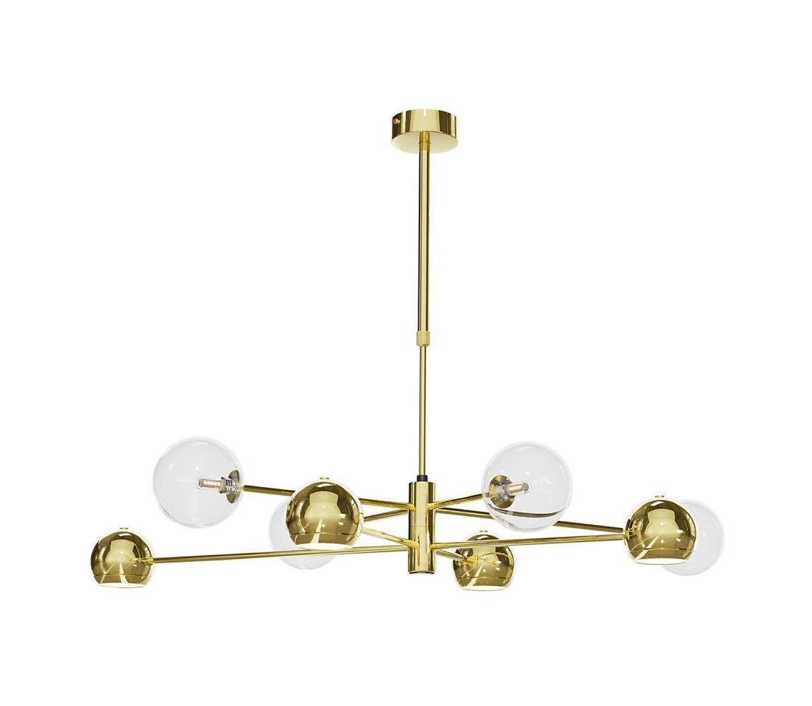 Jupiter Jupiter 1970 - Lustr na tyči MOKA 4xGU10/10W/230V + 4xG9/10W/230V zlatá/čirá