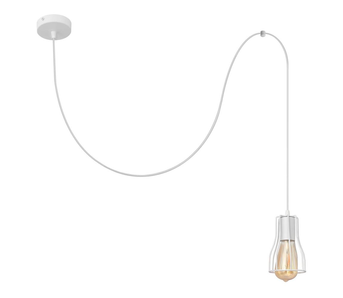 Lustr na lanku TUBE LONG 1xE27/15W/230V bílá