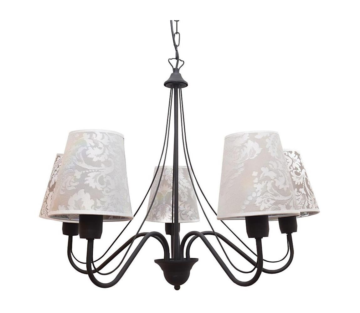 Lustr MALBO II 5xE27/15W/230V černá