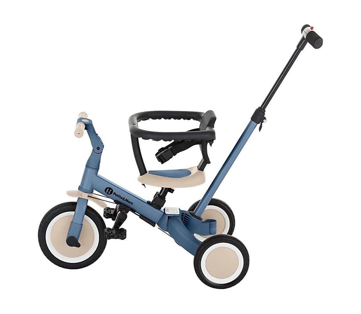 Petite&Mars PETITE&MARS - Dětská tříkolka 5v1 TURBO Ocean Blue