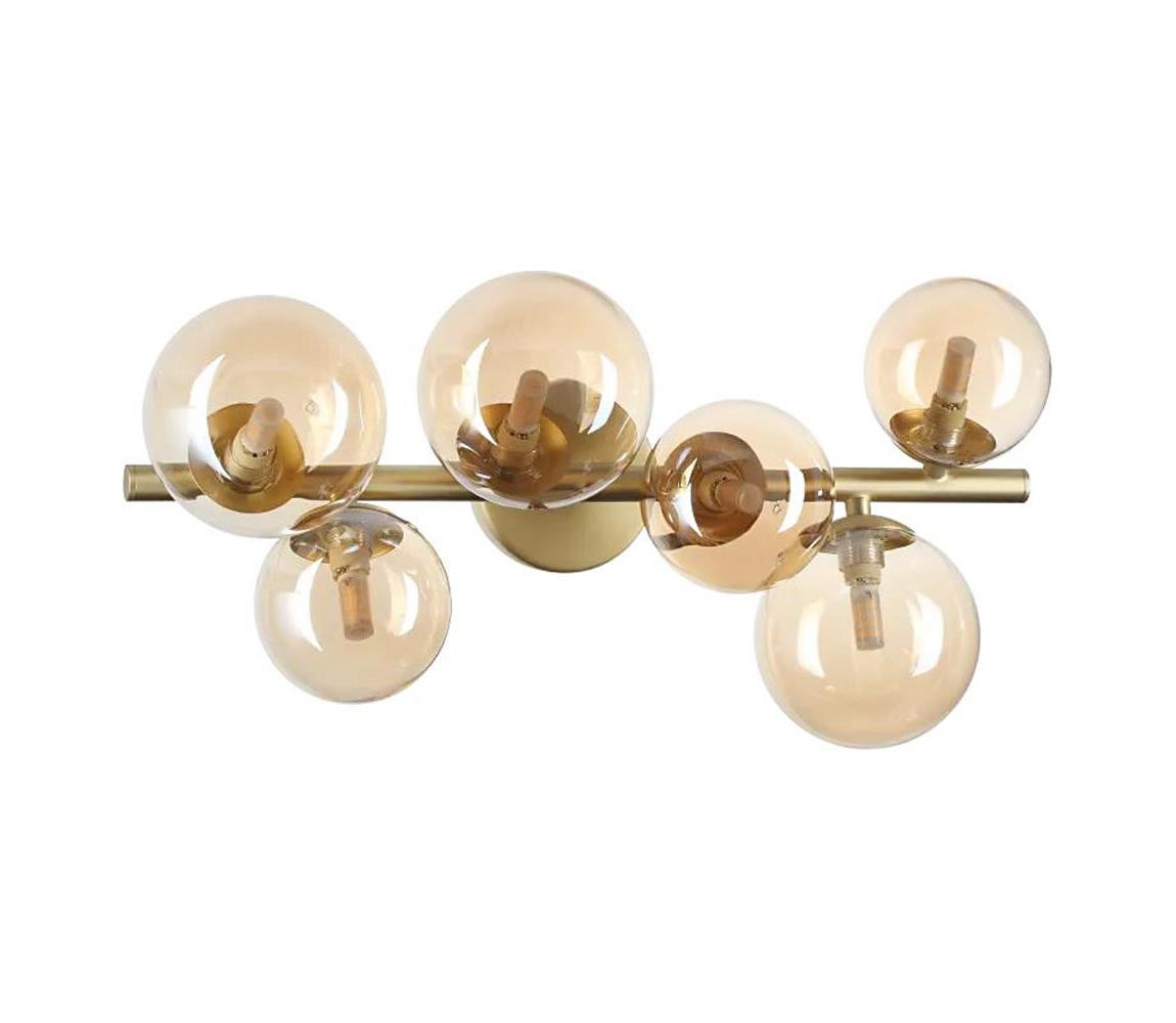 Ideal Lux Ideal Lux - LED Přisazený lustr PERLAGE 6xG9/3W/230V 49 cm zlatá/kouřová