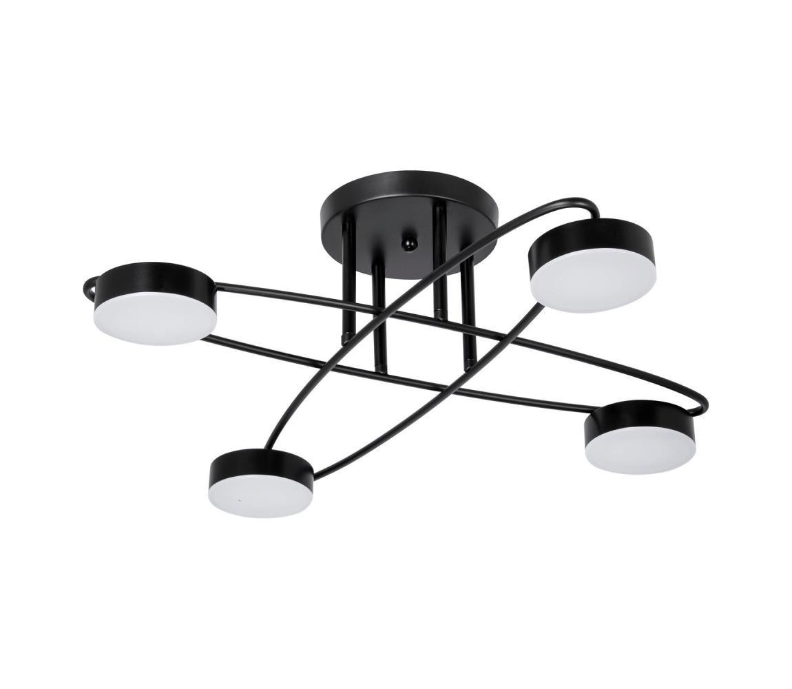 LED Přisazený lustr 4xLED/7W/230V černá