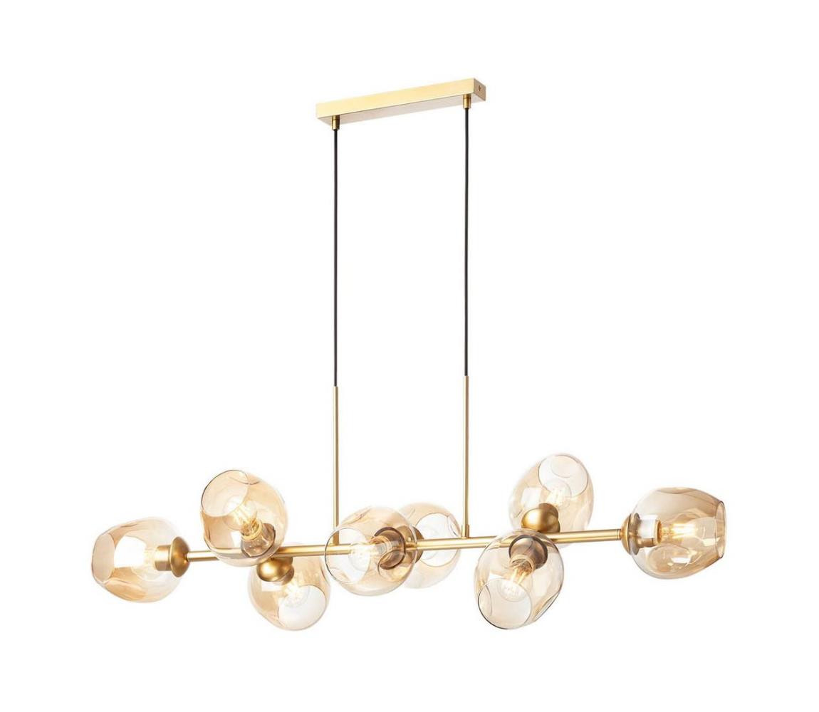 Redo Redo 01-2621 - Lustr na lanku PIERCE 8xE27/42W/230V zlatá/kouřová