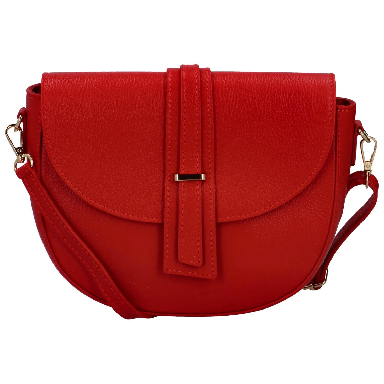 Dámská kožená crossbody kabelka červená - Delami Putax červená