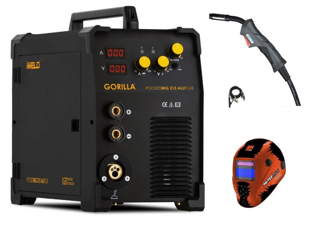 iWELD Svářečka na CO2 215 XL - výhodný SET Varianta: SET 1: svářečka s výbavou v popisu stroje + kukla eco 80POCMIG215