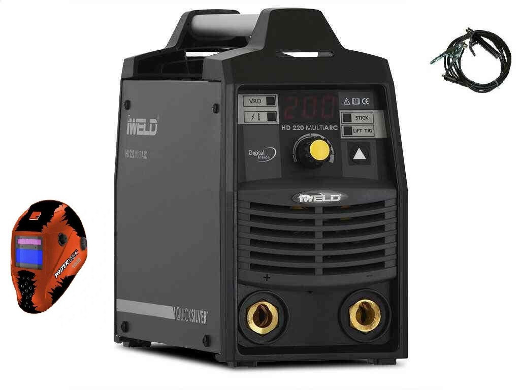 Invertorová svářečka iWELD HD 220 MultiArc - výhodný SET Varianta: SET 1: svářečka s výbavou v popisu stroje + kukla eco 8HD220MTARC