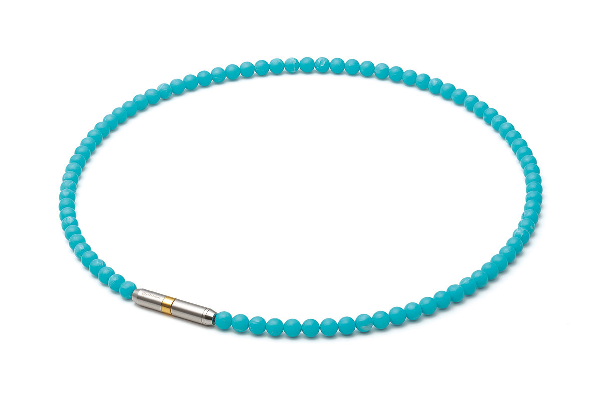 Náhrdelník Phiten Metax Crystal Touch Barva: tyrkysová, Velikost: 45 cm