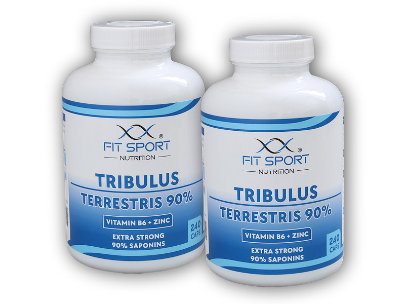 FitSport Nutrition 2x Tribulus Terrestris 90% + Vitamin B6 + Zinc 240 kapslí
