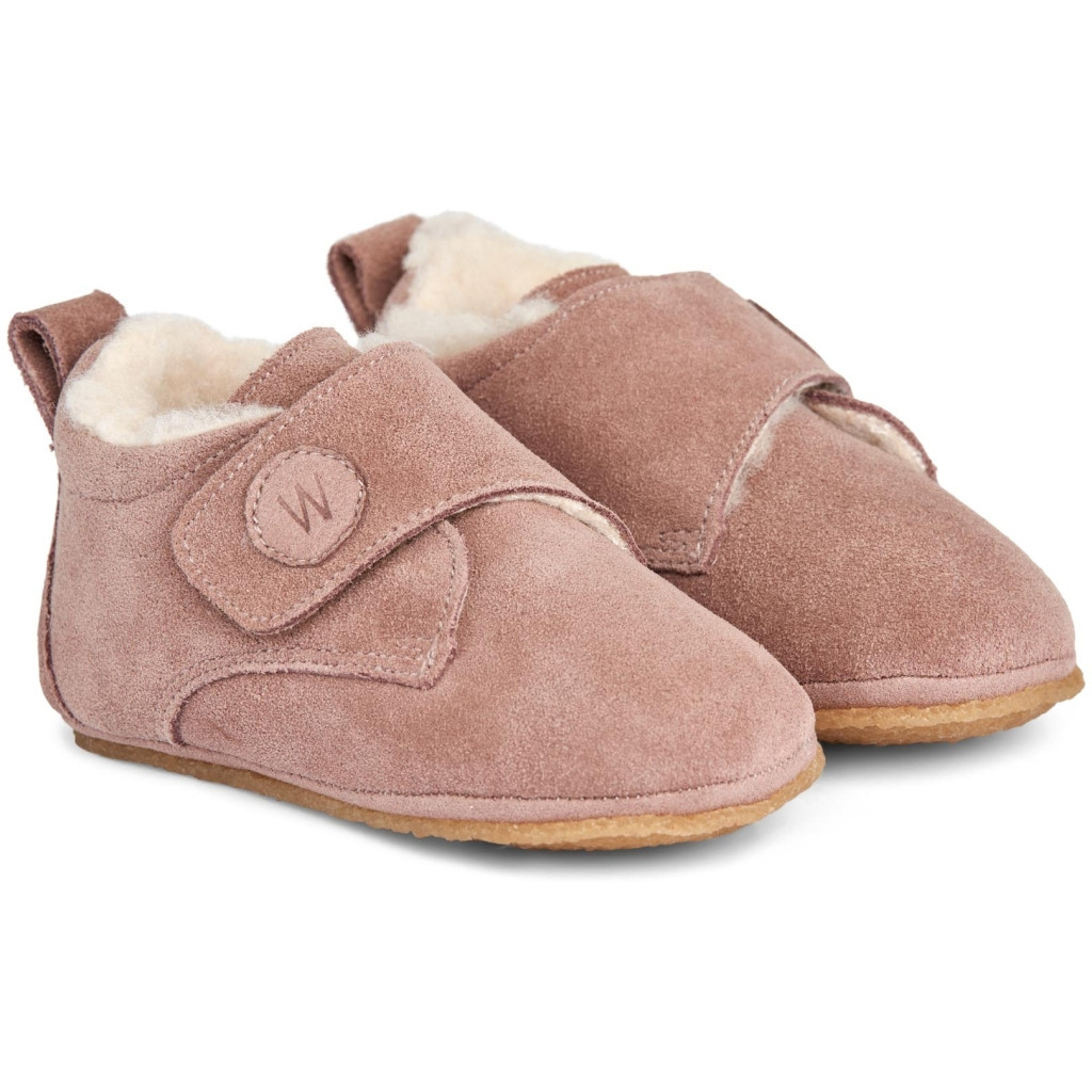 Wheat dětské kožené capáčky s vlněnou podšívkou Taj 305i - 2163 dusty rouge Velikost: 20