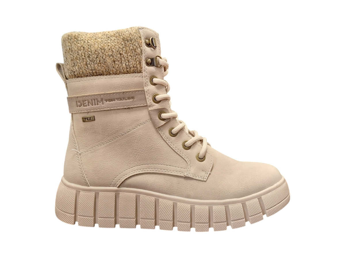 Tom Tailor 8490710009 Dámské zimní kotníkové boty cream 37