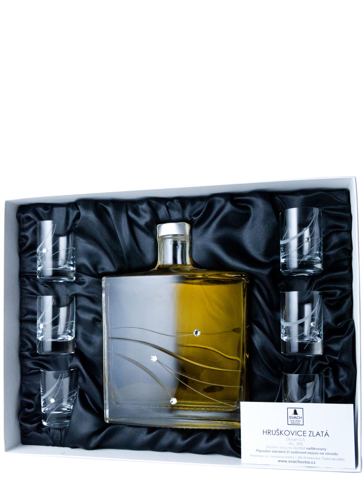 Destilérka Svach (Svachovka) Svachovka Swarovski Zlatá Hruškovice 50% 0,7l