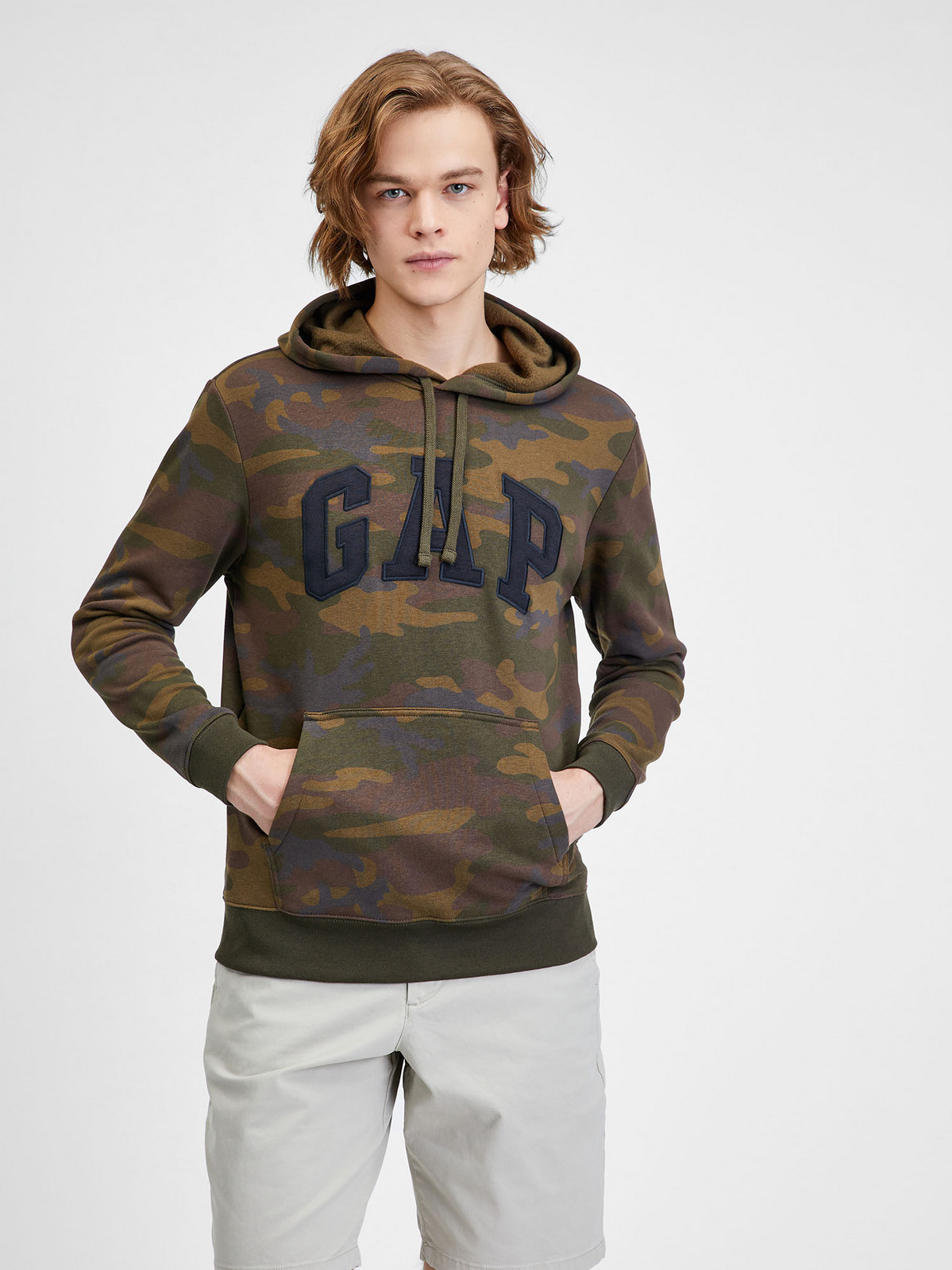 GAP V-PRINTED HERITAGE LOGO PO Pánská mikina US XL 804039-00
