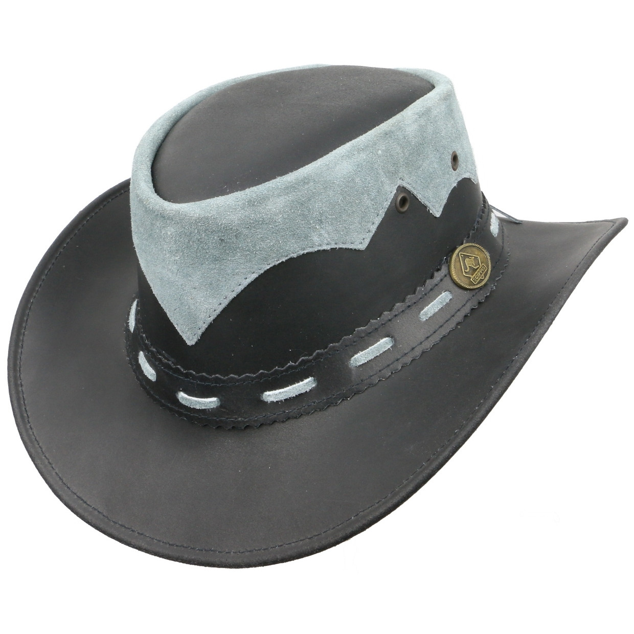 Klobouk kožený Scippis McDunn - černý, XL