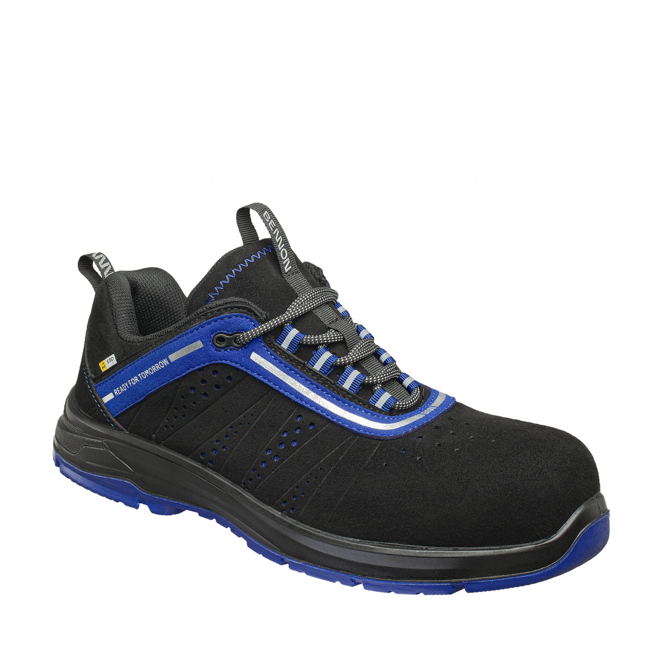 Boty pracovní Bennon Tron S1PS ESD NM Low - černé-modré, 36