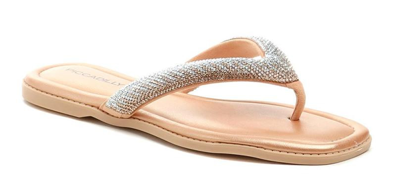 Piccadilly 508039-7 zlato růžové dámské žabky