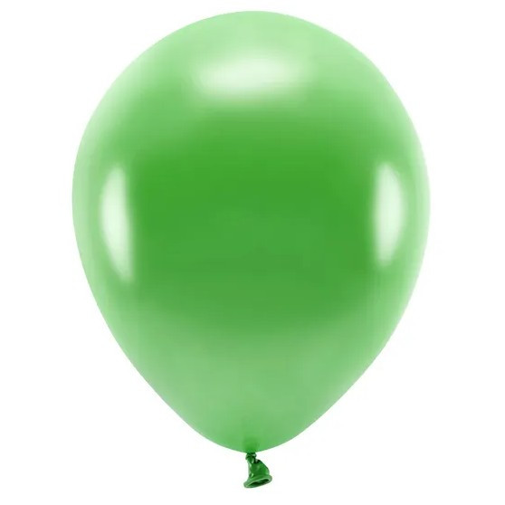 Balónek latexový metalický zelený 30 cm 1 ks