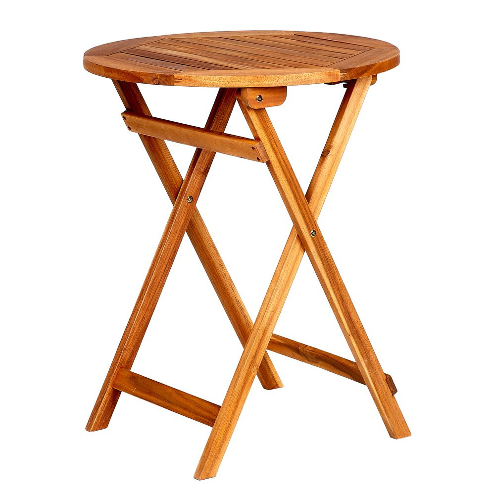 LODGE Skládací stůl kulatý - přírodní