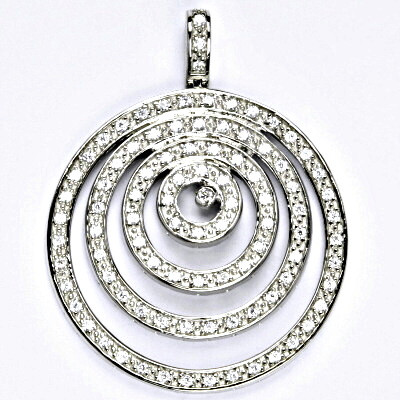 Stříbrný přívěšek s čirými zirkony, přívěšek ze stříbra, 13,48 g