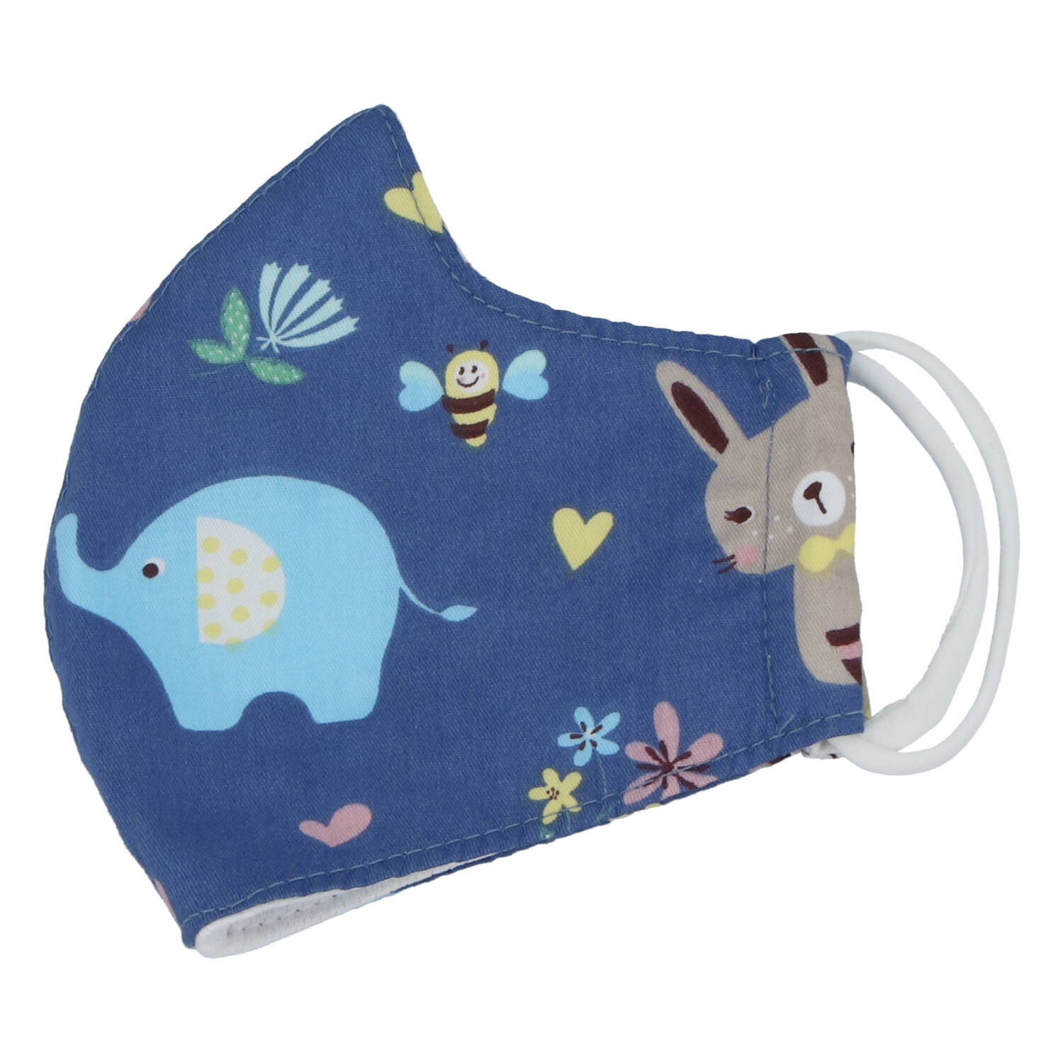 Dětská rouška, dvouvrstvá, zvířata, velikost S