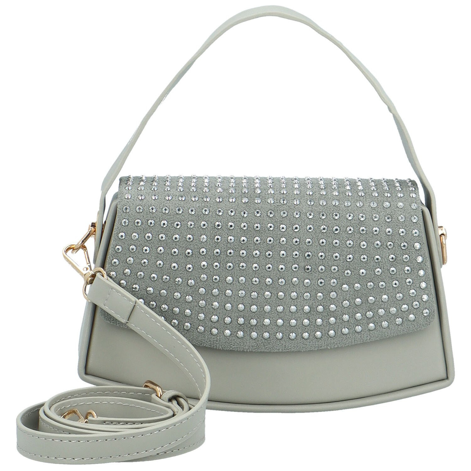 Módní dámská koženková kabelka do ruky Dafila, šedá