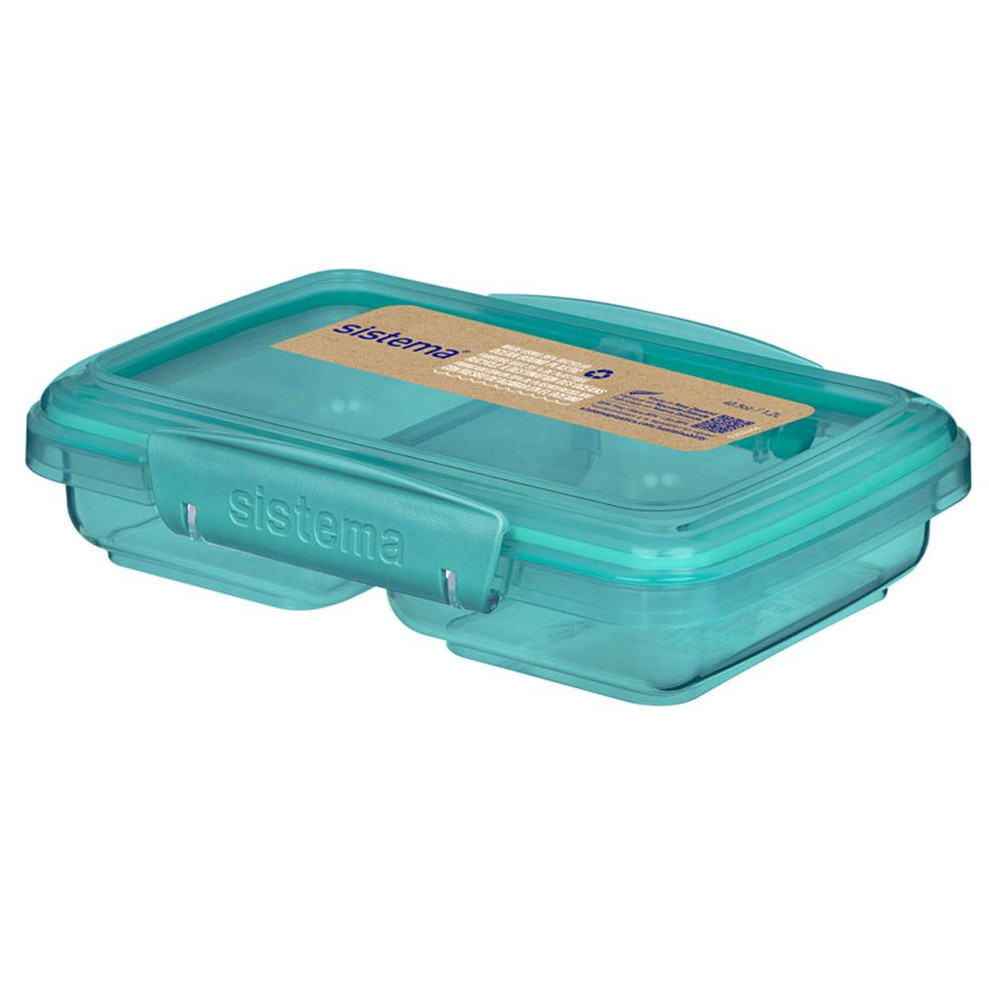Box na potraviny Sistema Dělený svačinový box OBP To Go 350 ml Barva: zelená