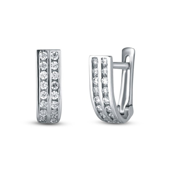 Náušnice se syntetickými kameny 336-087-002403 1.45g