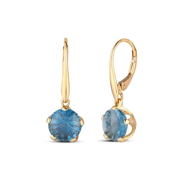 Náušnice s topazem 234-956-LT3801 3.05g