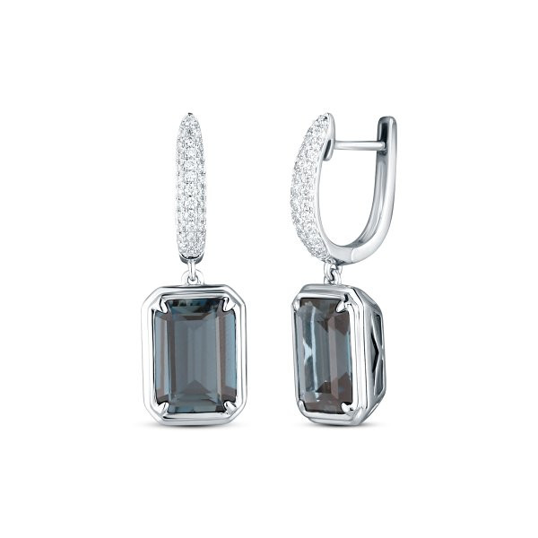 Náušnice s topazem 334-957-LT8044 5.00g