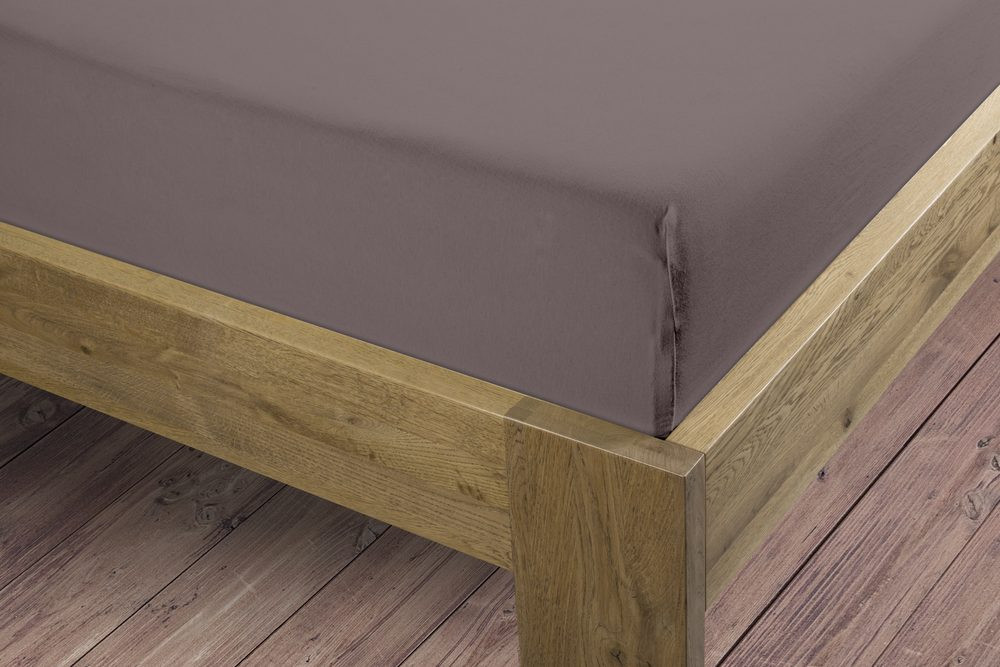 Bierbaum jersey prostěradlo šedohnědá - 140-160 x 200 cm