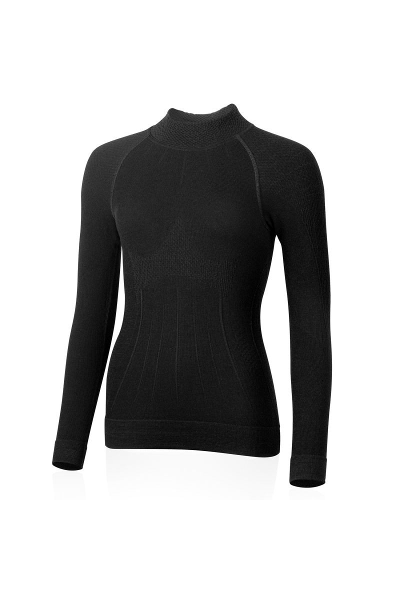 Lasting dámské merino triko WALISA černé Velikost: S/M