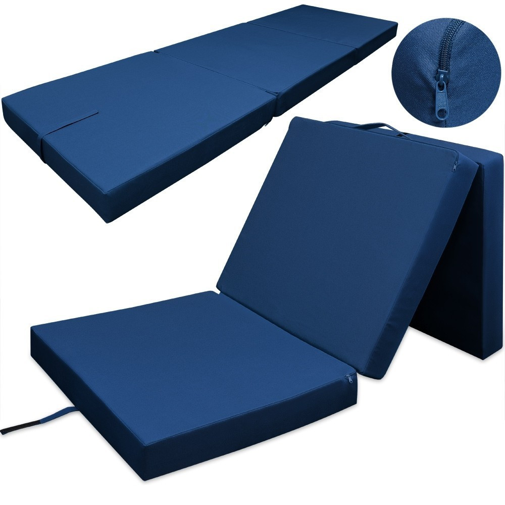 Goleto Polstrování k zahradnímu lehátku - modré | 190 x 70 x 10 cm
