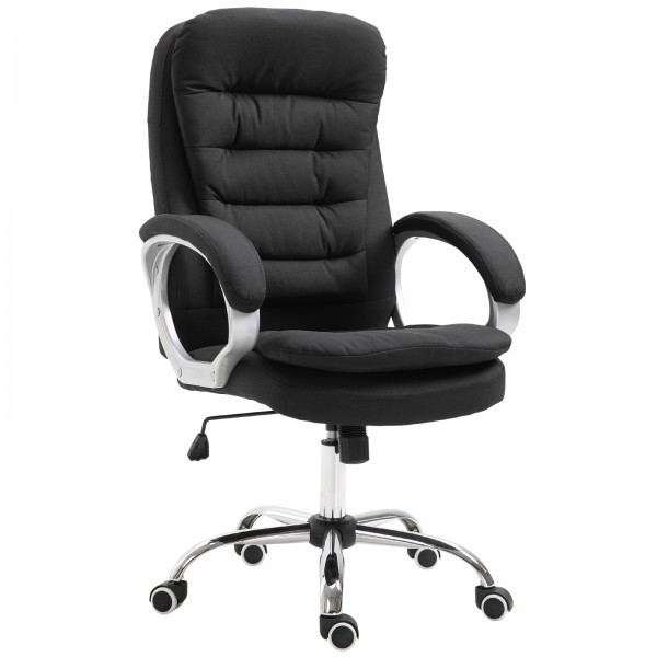 Goleto Čalouněná ergonomická židle | černá