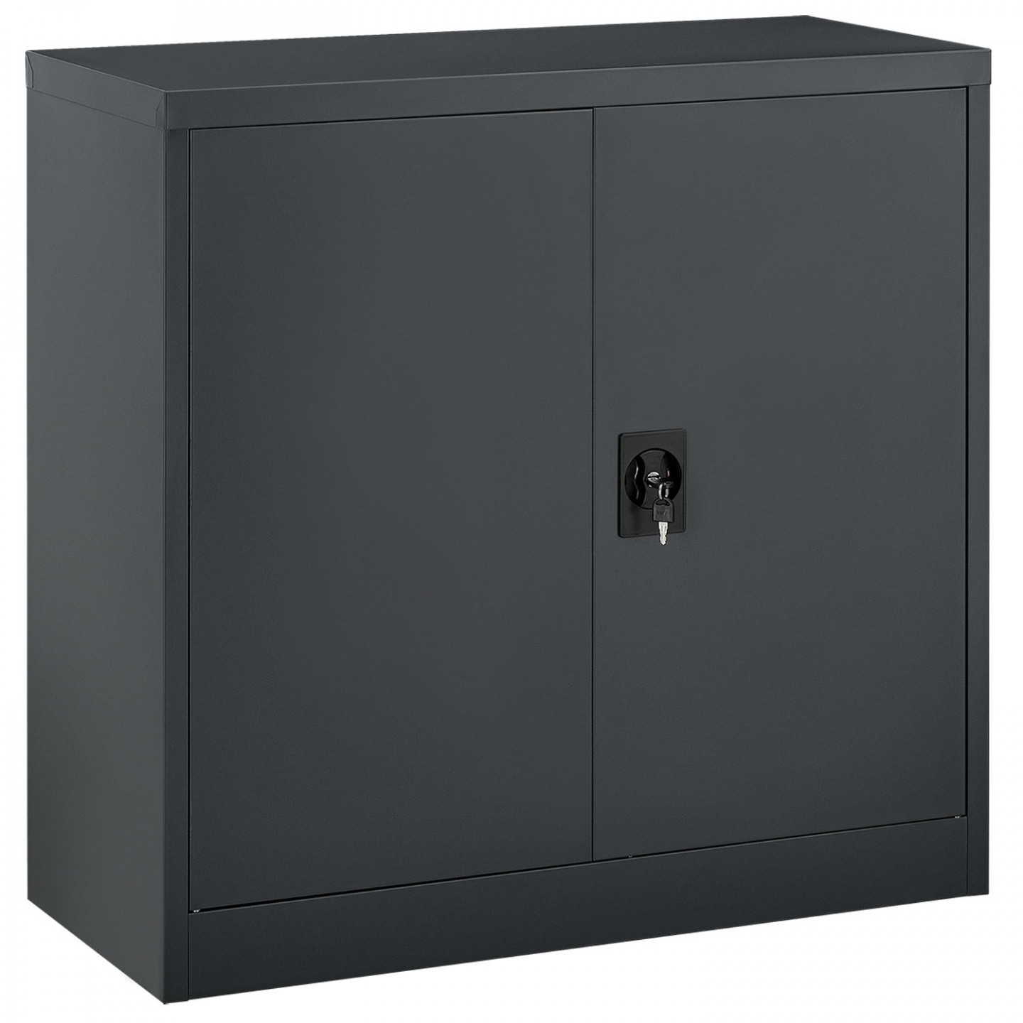 Goleto Kancelářská kovová skříň 90 x 90 cm | antracit