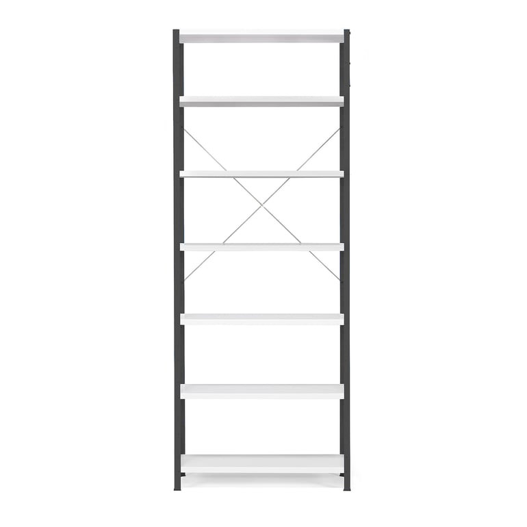 Kovový regál IDEAL, 7 polic, 2500x1010x500 mm, tmavě/světle šedý